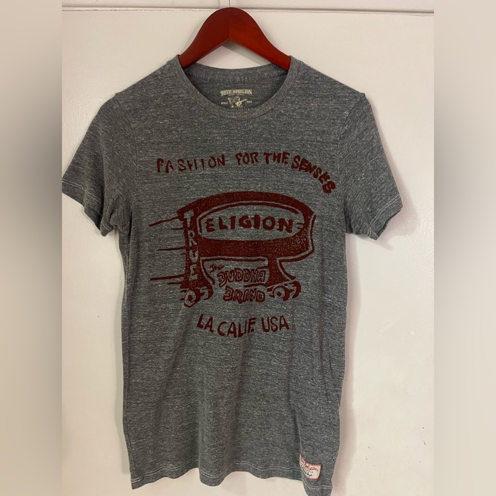 True Religion, gray T- shirt, Men, Small